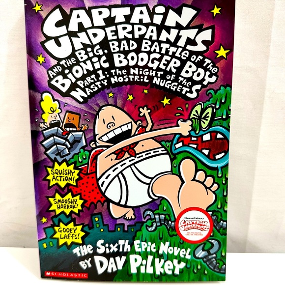 Captain Underpants and the Big, Bad Battle of the Bionic Booger Boy Book 6 - Picture 1 of 3